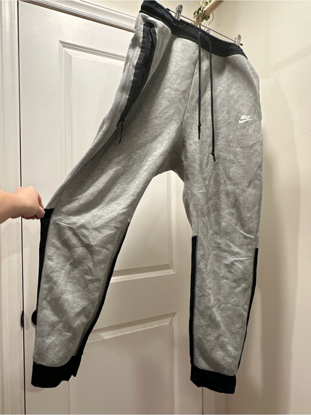 Men’s 3XL Tall | Nike Tech Fleece Grey Black Colorblock Jogger Sweatpants